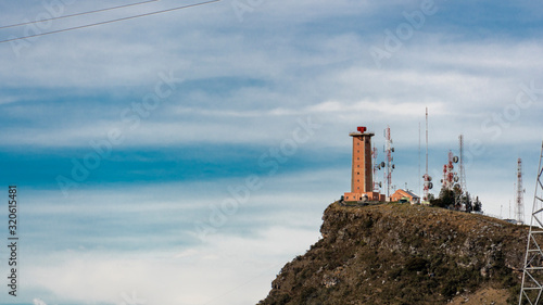  lighthouse and antenna over the mountain