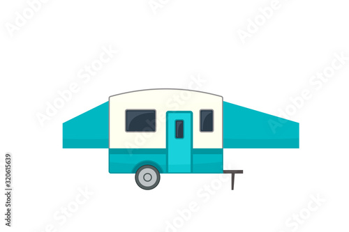 Trailer Pop-up icon. Clipart image isolated on white background
