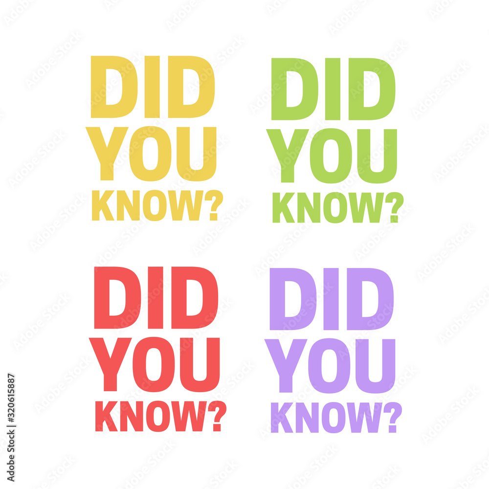 Did you know icon. Did You Know vector sign Did you know icon. Did You Know vector sign
