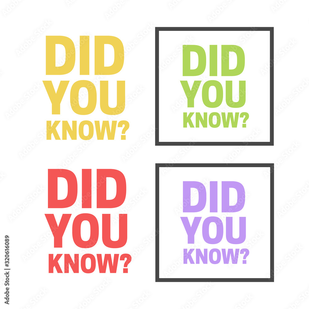 Did you know exclusive offer. did you know words Did you know exclusive offer. did you know words