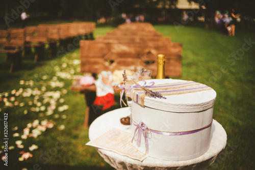 Wedding accessories. Outdoor.