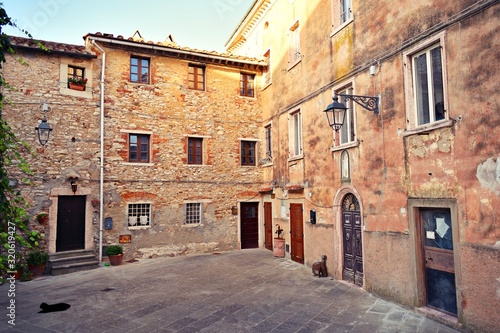 paesaggio urbano del tipico borgo toscano di Sassetta  paese di origine medievale situato nella Val di Cornia in provincia di Livorno in Italia