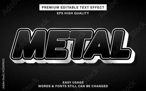 Metal text effect