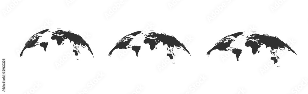 Fototapeta Globus na mapie świata. Ilustracja wektorowa