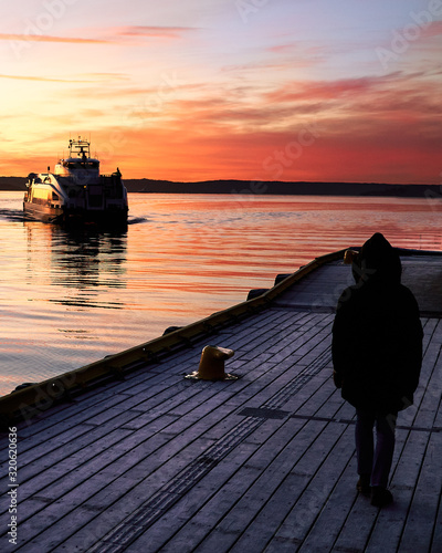 Canvas Print Lysaker pier