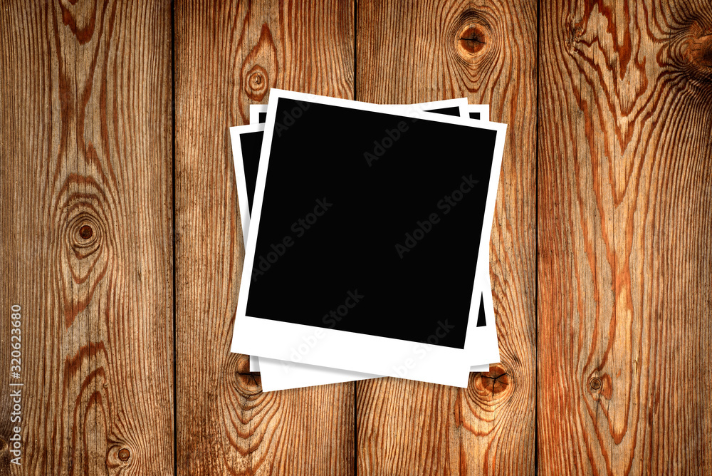 polaroid on wood background polaroid on wood background
