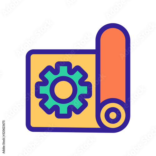 instruction to apply the vector icon. A thin line sign. Isolated contour symbol illustration
