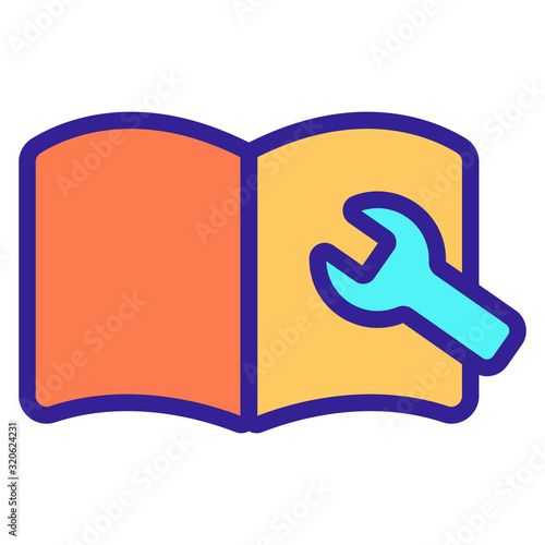 instruction to apply the vector icon. A thin line sign. Isolated contour symbol illustration