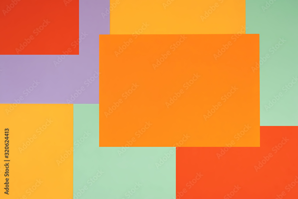 Bright background with a non-symmetrical geometric pattern in trendy colors. Concept background, texture, graphic design, baby creativity Bright background with a non-symmetrical geometric pattern in trendy colors. Concept background, texture, graphic design, baby creativity