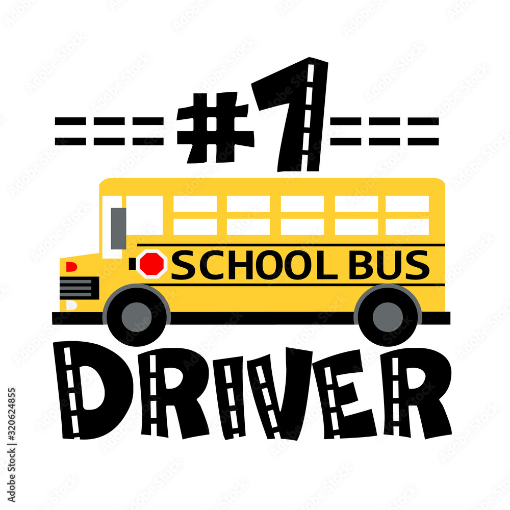 School bus driver svg. Back to school. Stock Vector | Adobe Stock
