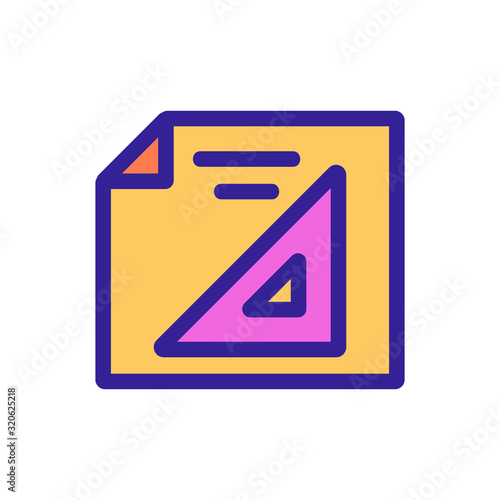 technical document icon vector. A thin line sign. Isolated contour symbol illustration