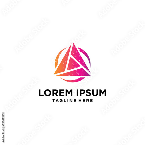 Triangle logo design template, triangle logo element