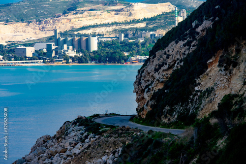 Coastal town Chekka in North Lebanon photo