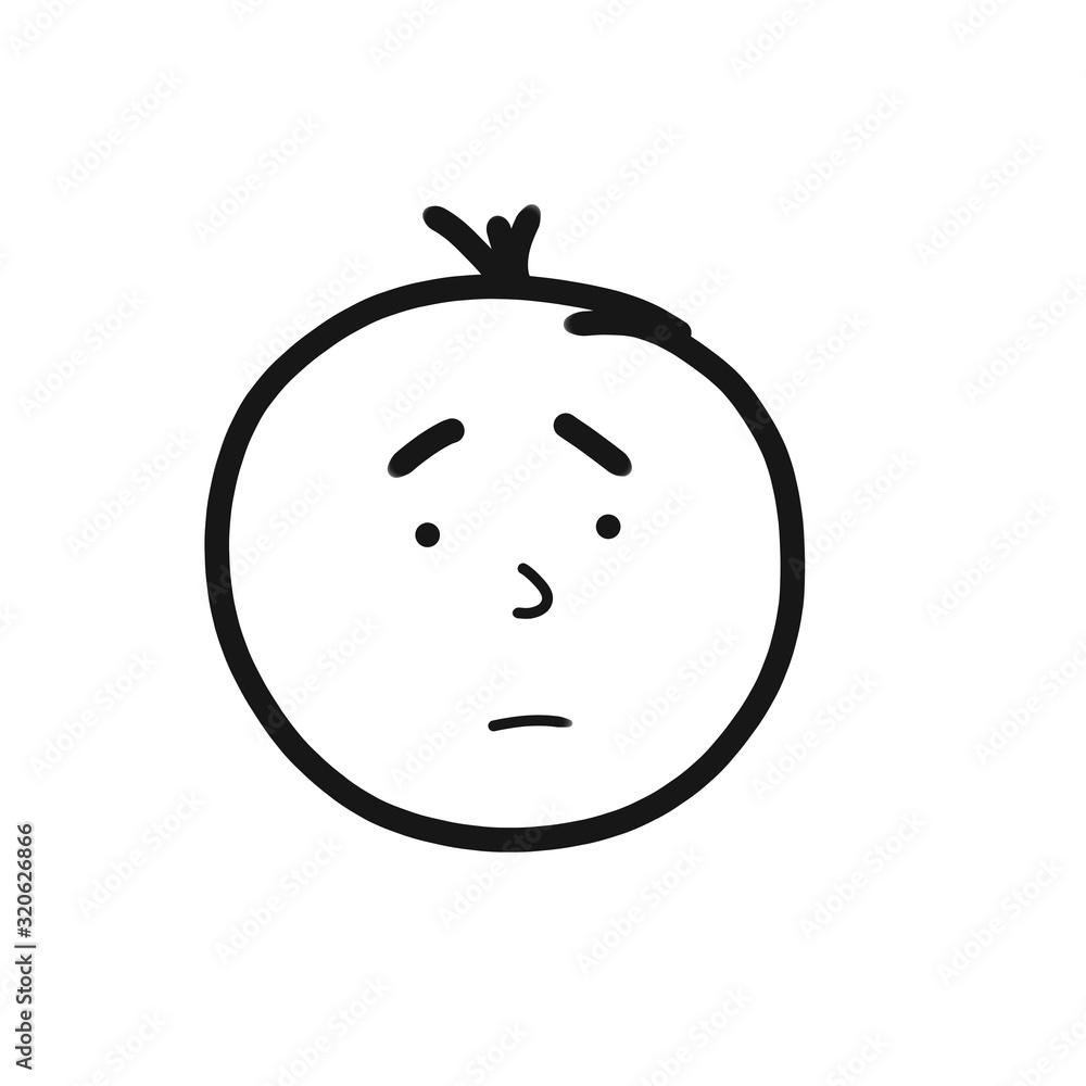 Fototapeta premium Face of emotion. Graphic drawing