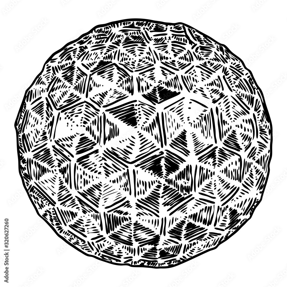 Realistic low polygon geometry shape ball crystal. 3d geometric drawing. Vector.