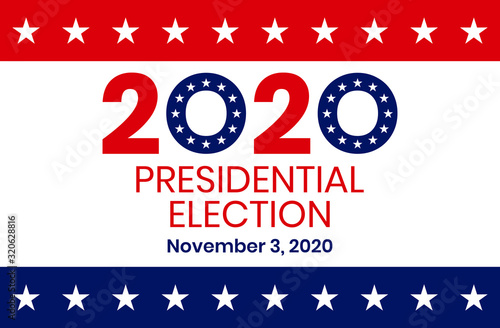 2020 Presidential Elections background. Banner for US elections, voting concept vector illustration.