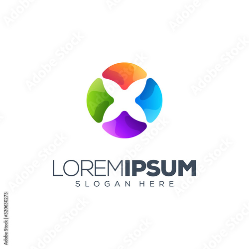 colorful logo design vector illustration