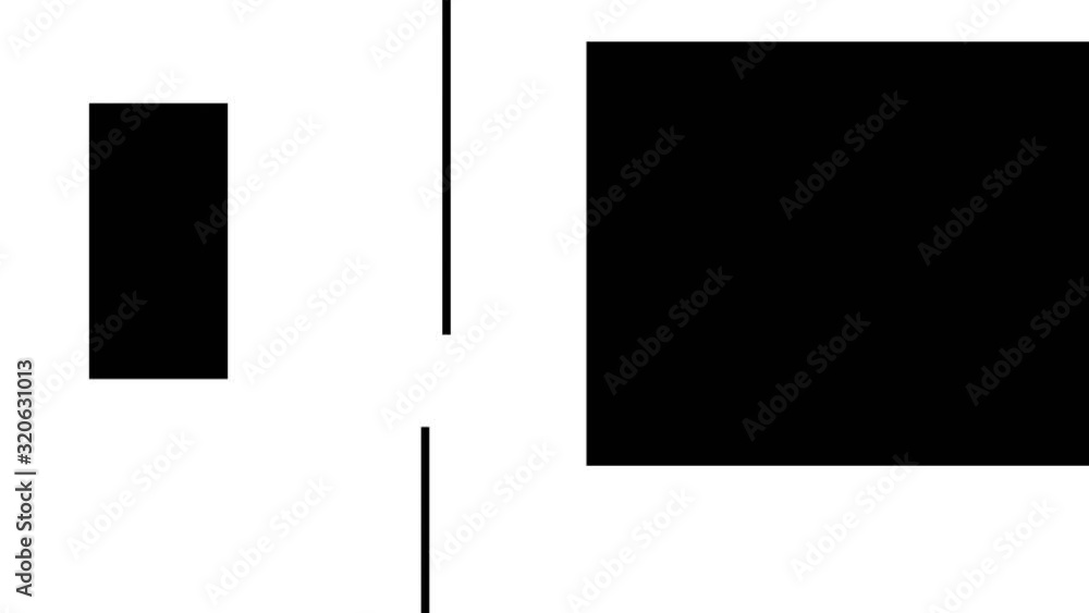 Messed squares movement. Digital motion design. Abstract graphic silhouettes animation. Animated white background with black geometric shapes. Edged objects visuals. Messed squares movement. Digital motion design. Abstract graphic silhouettes animation. Animated white background with black geometric shapes. Edged objects visuals.