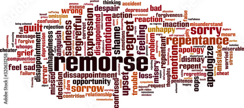 Remorse word cloud