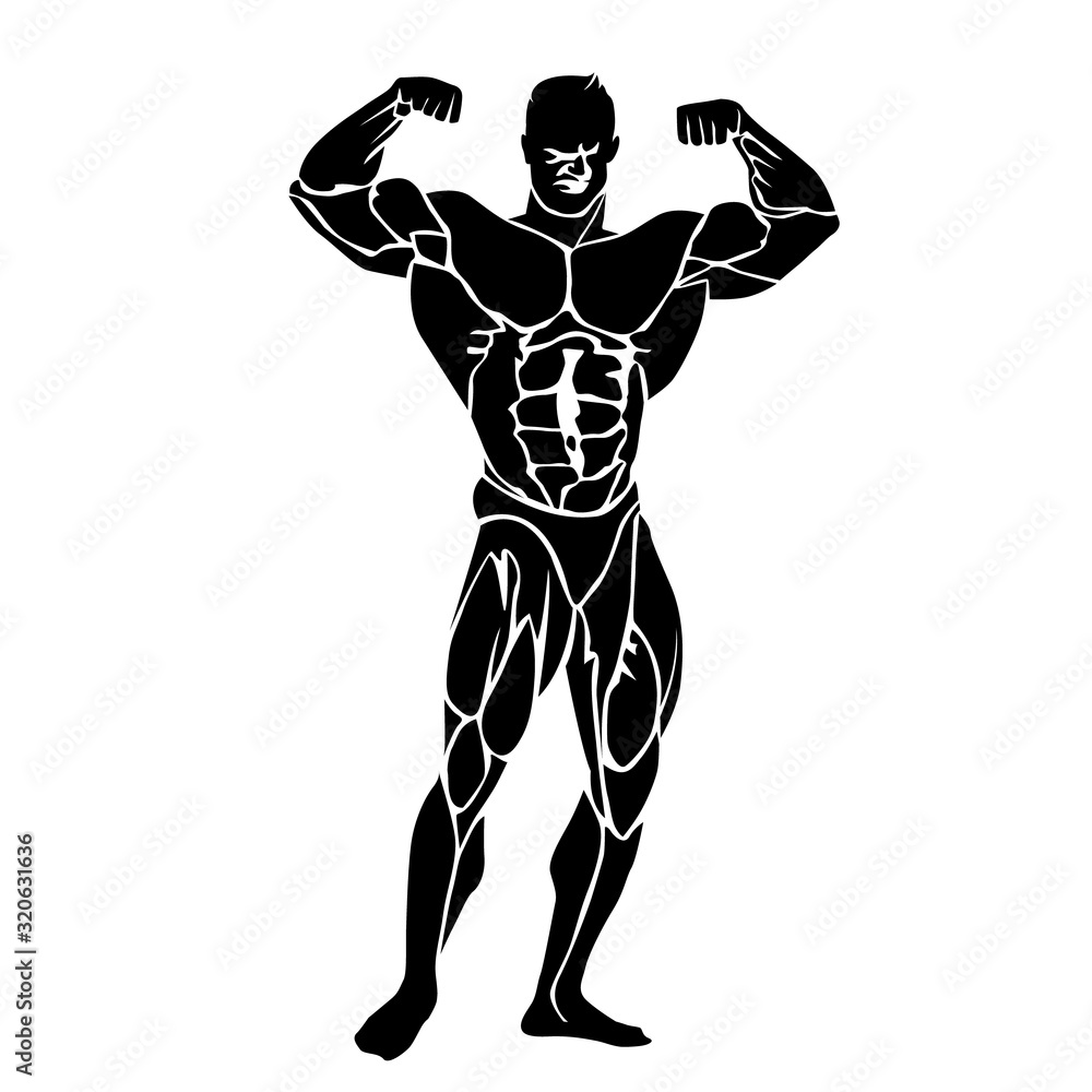 Bodybuilding icon, fitness theme, vector illustration Bodybuilding icon, fitness theme, vector illustration