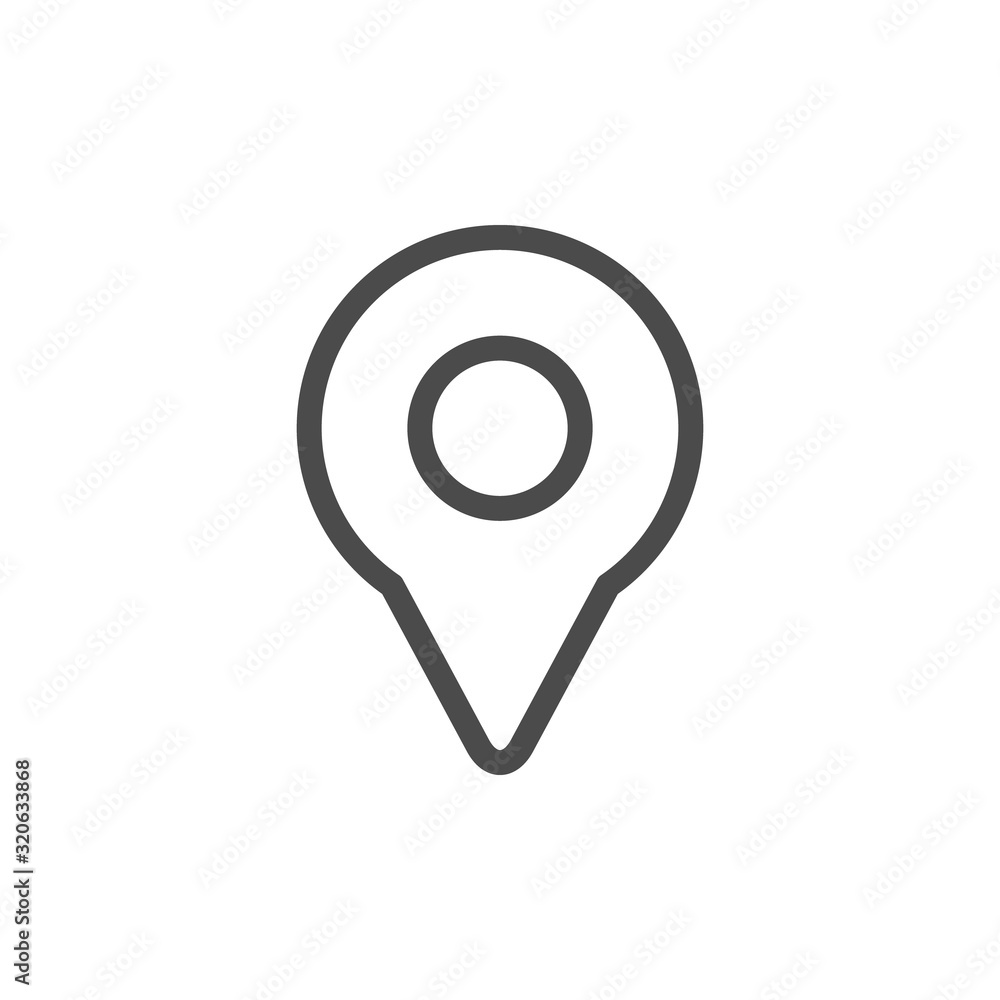 Location pin line outline icon Location pin line outline icon
