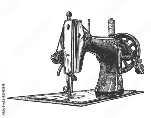 illustration of sewing machine