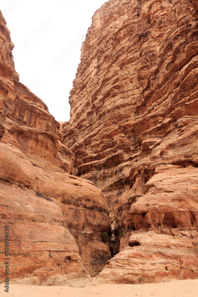 Canyon in Wadi Rum desert, Jordan