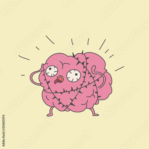 the brain is shrouded in barbed wire is in terrible pain