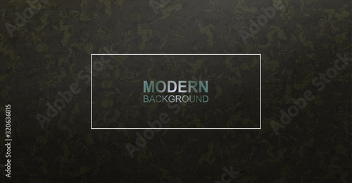 Beautiful dark green background with a textural abstract pattern