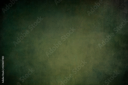  green abstract background on canvas texture
