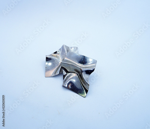 blue bow isolated on white background