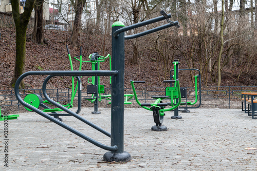 Equipment for free street fitness, near the park. A good addition to the walk. Healthy lifestyle