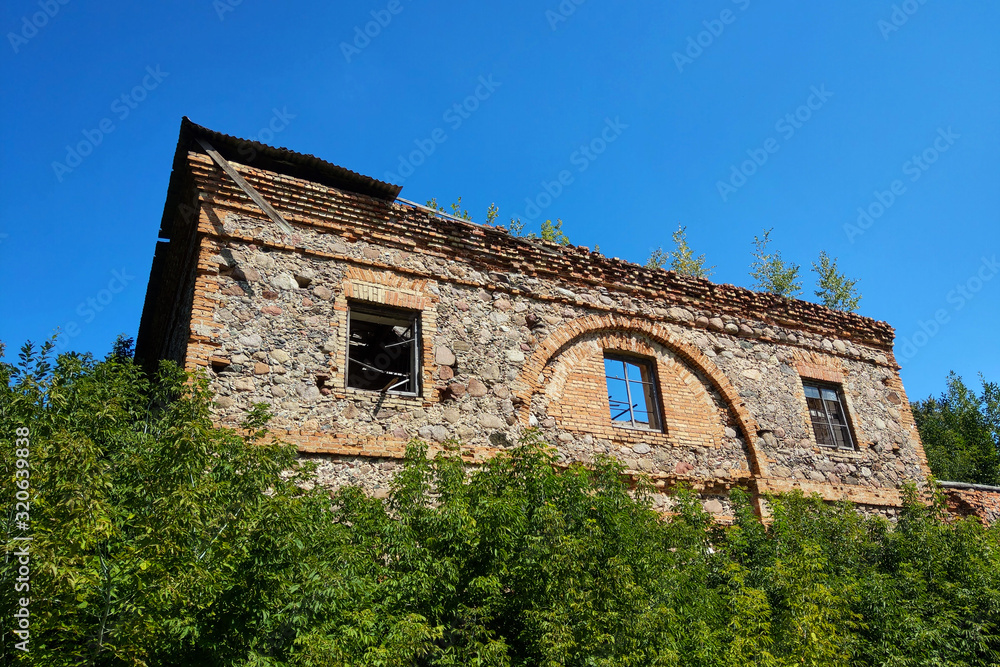 View of an old abandoned ruined building.