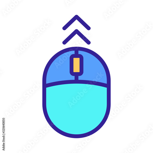 Scroll the screen icon vector. A thin line sign. Isolated contour symbol illustration