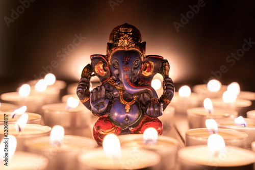 Souvenir statue of indiand god Ganesha, stock photo.