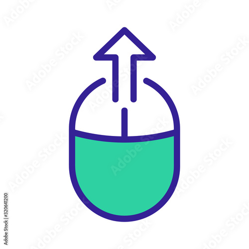 Scroll the screen icon vector. A thin line sign. Isolated contour symbol illustration