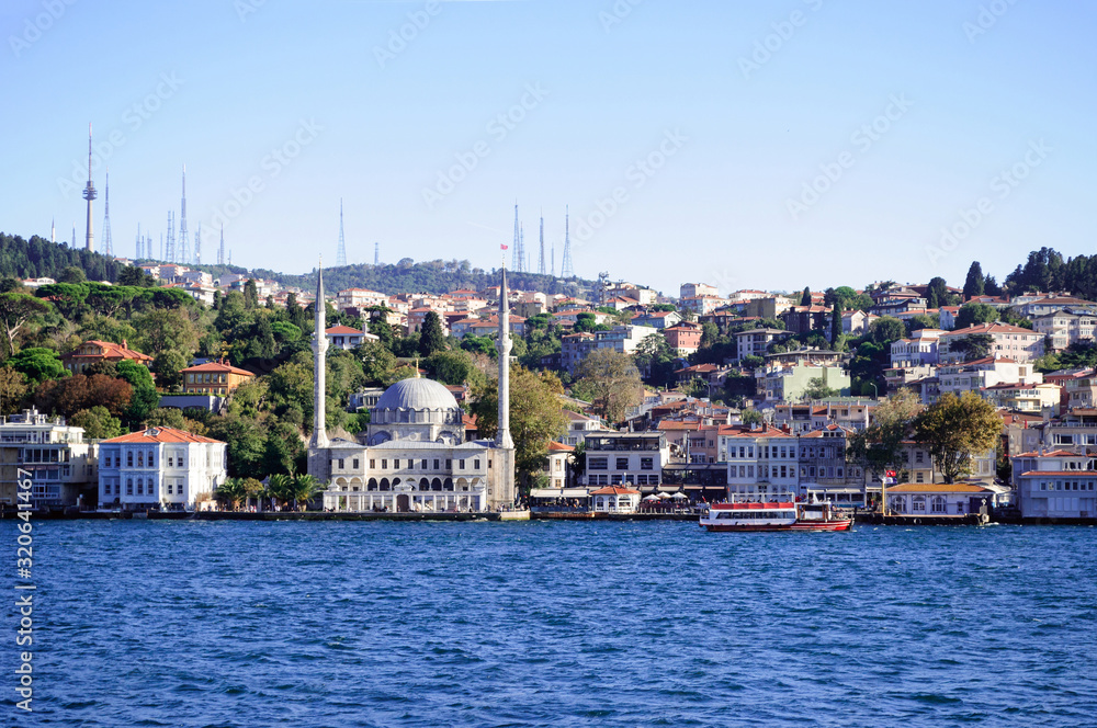 Beylerbey mosque on the Anatolian Bank of the Bosphorus built in 1778, Istanbul.