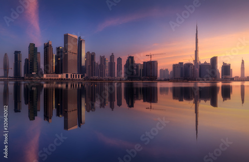 Cityscape of Dubai and panoramic view of Business bay, UAE © boule1301
