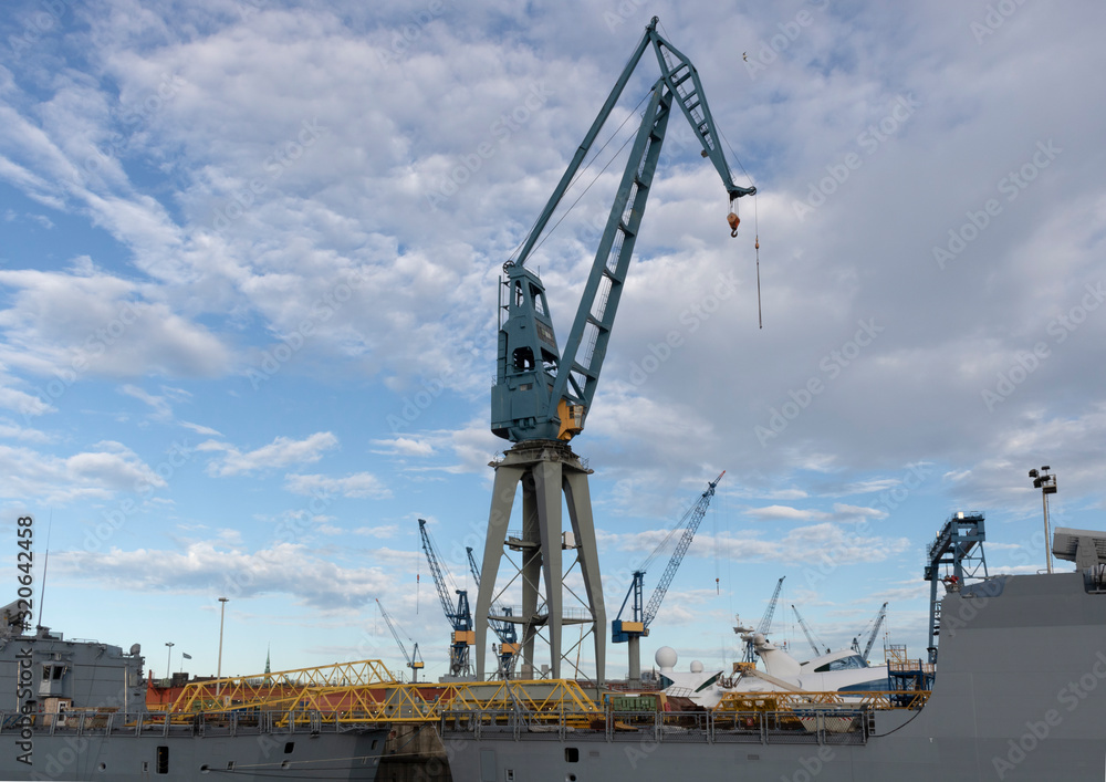 Cranes in port Cranes in port