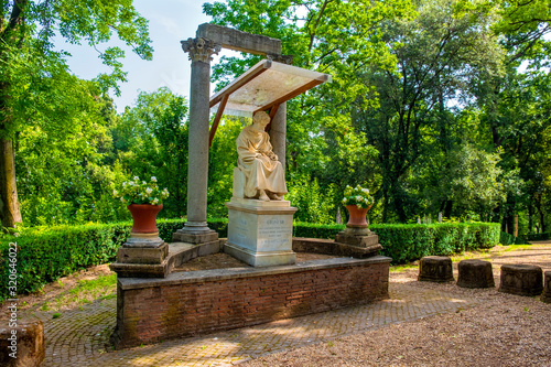 Rome, Vatican City, Italy - Statue of St. Peter Apostle, commissioned by the pope Leon XIII within the English Garden section of the Vatican Gardens in the Vatican City State photo