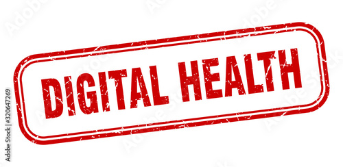digital health stamp. digital health square grunge red sign. digital health tag