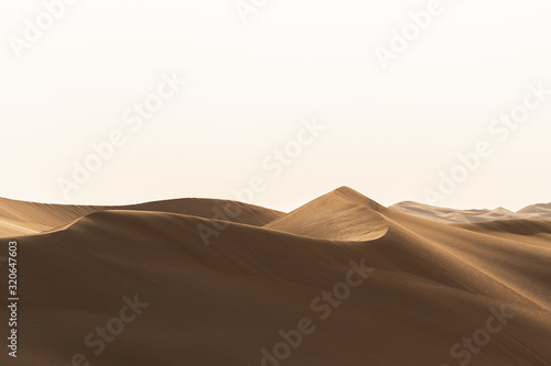 sand dune shaped and curved by nature 