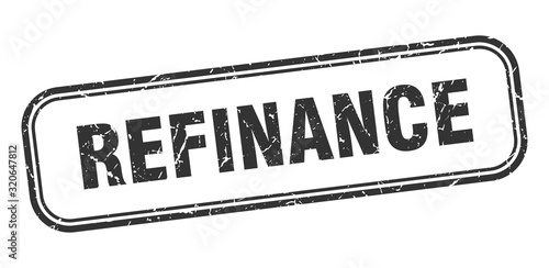 refinance stamp. refinance square grunge black sign. refinance tag