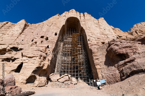 The site of the great Buddhas in Bamyan (Bamiyan), taken in 2019, post destruction, Afghanistan photo