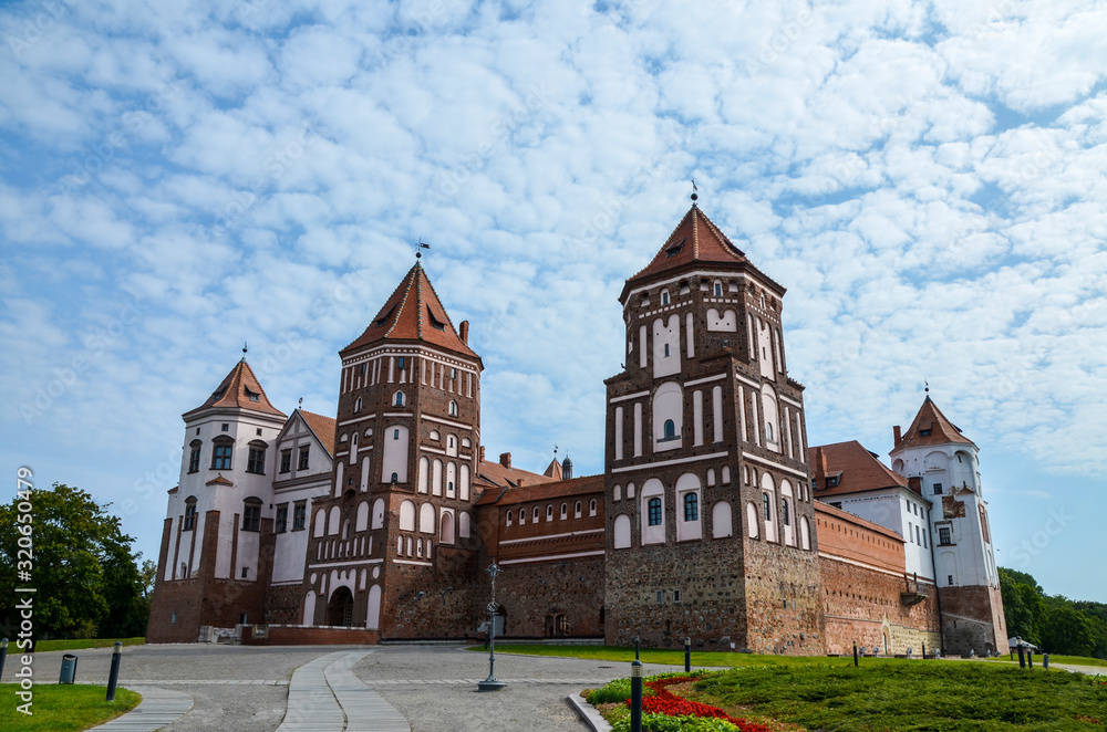 Mir Castle - fortification and residence in the urban village World Korelichi district of the Grodno region. Belarus