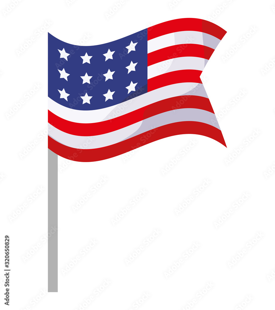Isolated usa flag vector design Isolated usa flag vector design