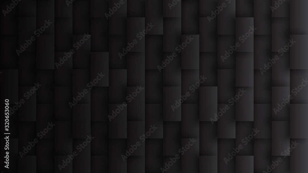 Dark Gray 3D Rectangles Pattern Simple Minimalist Black Abstract  Background. Three Dimensional Science Technology Quadrangle Structure  Darkness Wallpaper. Tech Clear Blank Subtle Textured Backdrop Stock  Illustration | Adobe Stock