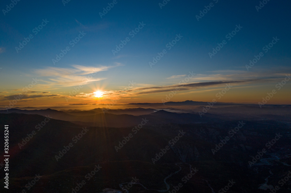 sunset in the mountains sunset in the mountains
