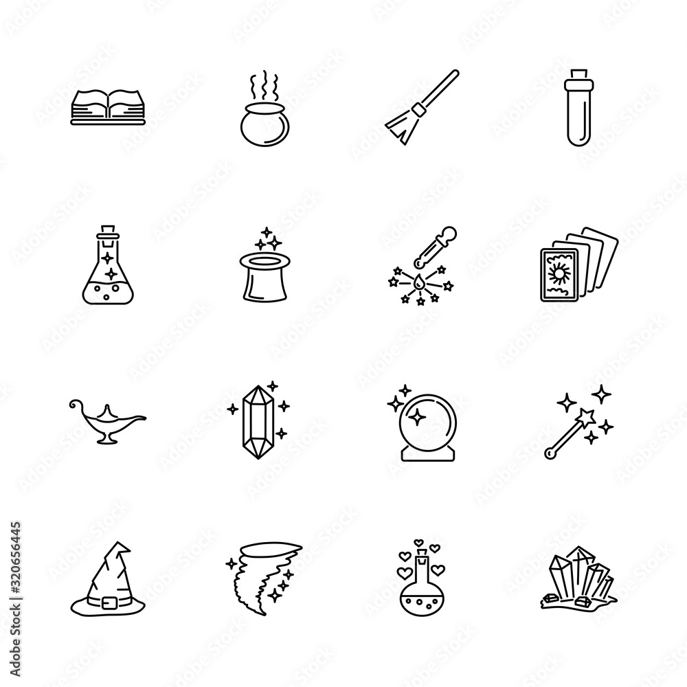 Magic - Flat Vector Icons Magic - Flat Vector Icons
