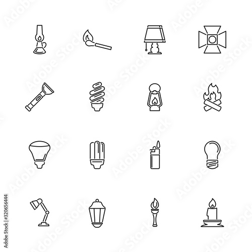 Light Source - Flat Vector Icons